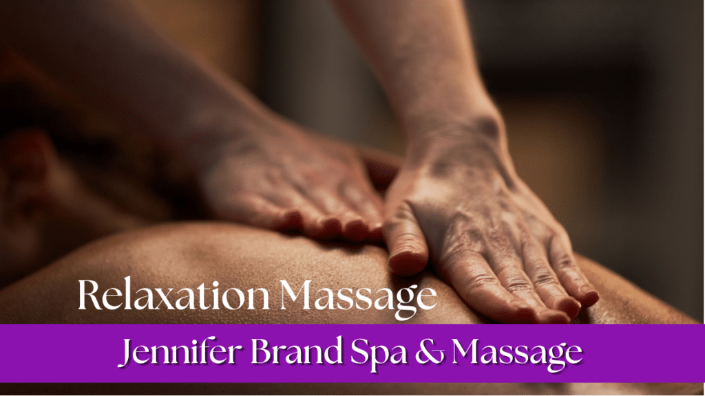 An photograph of a massage therapist performing a relaxation massage.